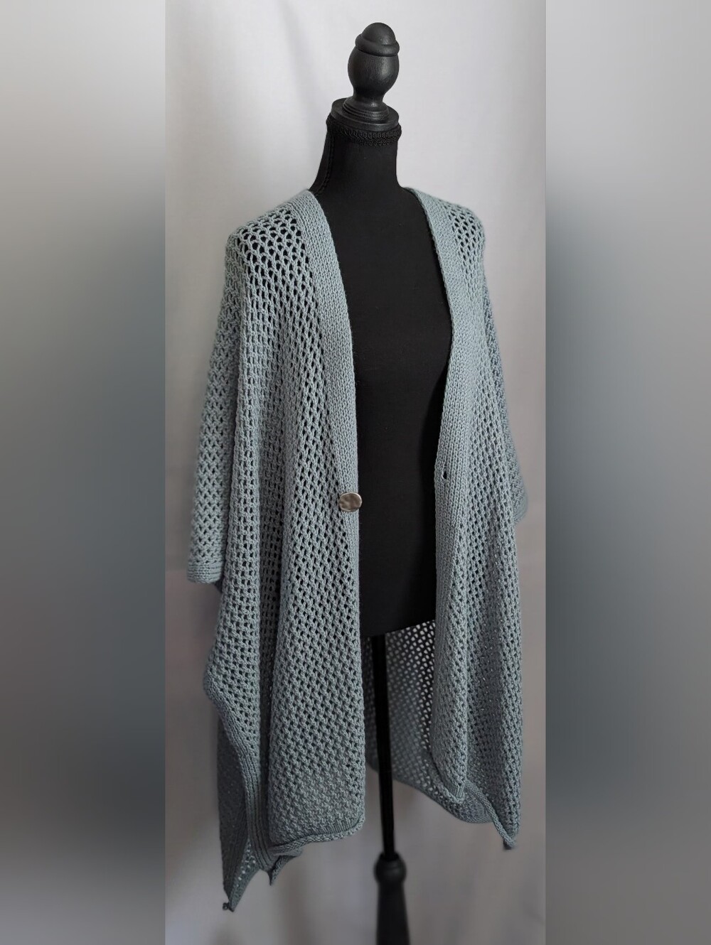 Vince Camuto NWT Pale Sage Open Knit Draped Cardigan One Size